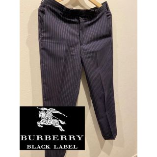 バーバリーブラックレーベル(BURBERRY BLACK LABEL)のバーバリーブラックレーベル　ストライプ　センタープレスパンツ(スラックス)