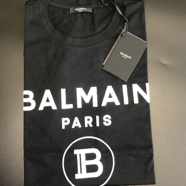 BALMAINバルマン品番新品未使用 ◆BALMAIN◆ブラックコットン Tシャツ M