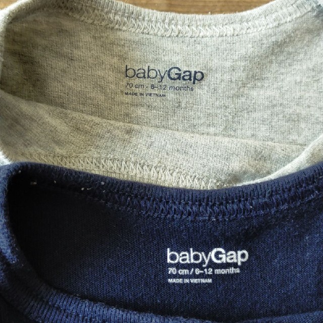 babyGAP(ベビーギャップ)のベビーギャップ ロンパース5枚セット＋ボーダーロンパース2枚 キッズ/ベビー/マタニティのベビー服(~85cm)(ロンパース)の商品写真