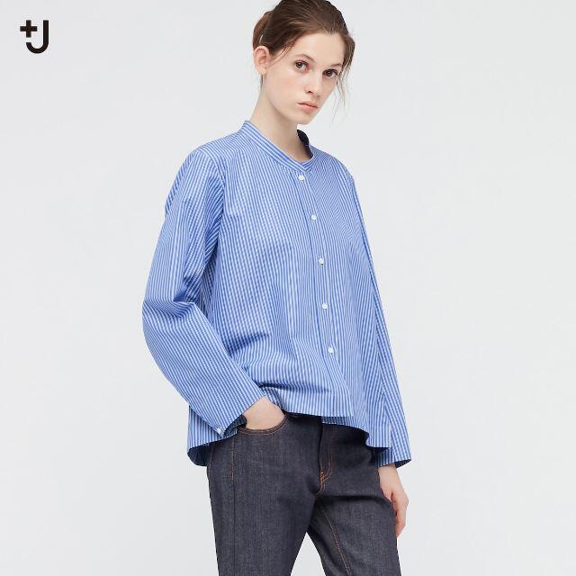 UNIQLO(ユニクロ)のUNIQLO +J スーピマコットンストライプシャツ ジャケット（長袖） レディースのトップス(シャツ/ブラウス(長袖/七分))の商品写真