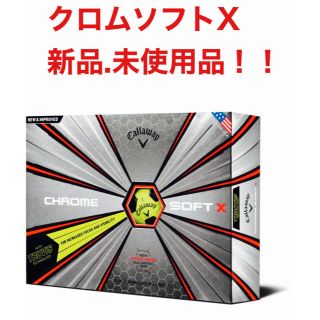 キャロウェイ(Callaway)のCallaway　クロムソフトX　TRUVIS  イエローブラック　新品(ゴルフ)