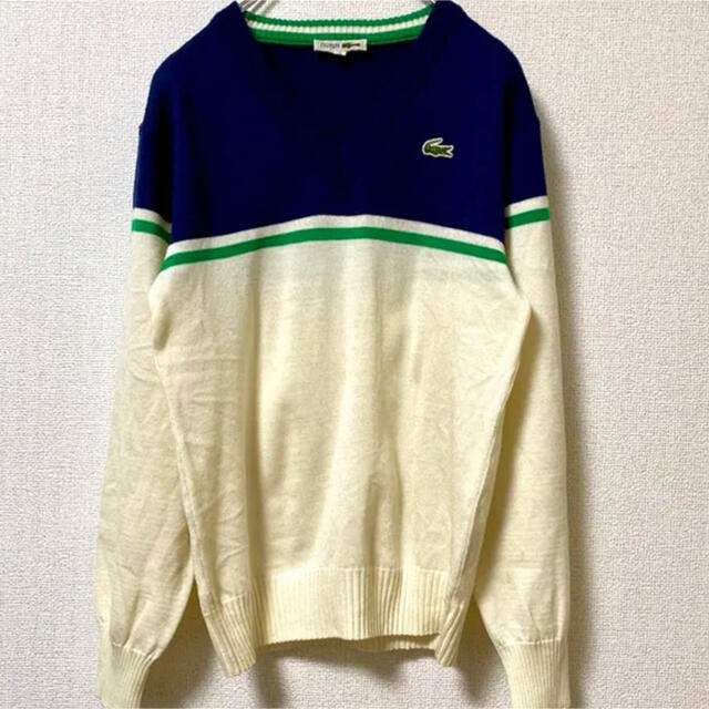 【LACOSTE】アクリルニット セーター ワンポイントロゴ フレラコ 男子