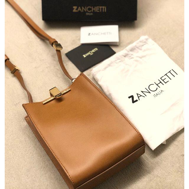 ★新品未使用★【 ZANCHETTI 】- ザンケッティ -ミニショルダーバッグ20cm奥行