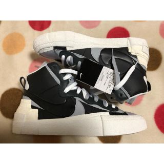 ナイキ(NIKE)のnike sacai blazer mid black wolfgrey(スニーカー)