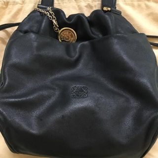 ロエベ(LOEWE)のロエベハンドバック　ナッパレザー巾着型　黒(ハンドバッグ)