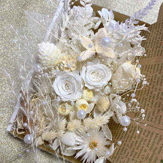 花材詰め合わせ 白    プリザーブドフラワー ドライフラワー 花材セット 花材(プリザーブドフラワー)