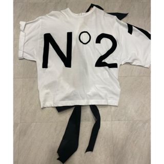 ヌメロヴェントゥーノ(N°21)の早い者勝ち　ヌメロヴェントゥーノ　♡リボンTシャツ(Tシャツ(半袖/袖なし))