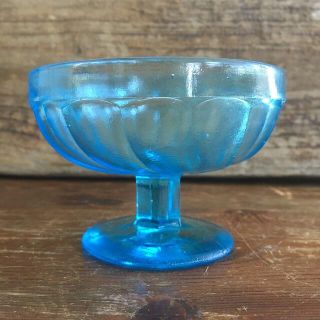 ウランガラス 氷コップ プレスガラス 昭和 レトロ ガラス 器　②(ガラス)