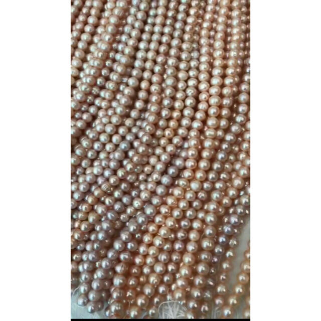 【日本製】 セール♩贅沢な大粒天然無核本真珠/マルチカラーパールネックレス レディースのアクセサリー(ネックレス)の商品写真