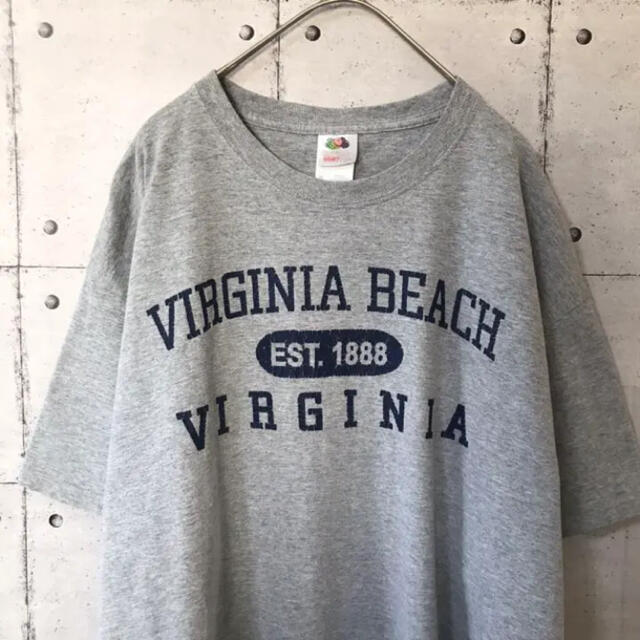 フルーツオブザルーム•VIRGINIA•半袖Tシャツ•グレー•プリント•XL メンズのトップス(Tシャツ/カットソー(半袖/袖なし))の商品写真