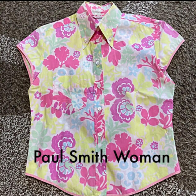 Paul Smith(ポールスミス)のポールスミス　Paul Smith Woman ピンク　花柄　シャツ　トップス レディースのトップス(シャツ/ブラウス(半袖/袖なし))の商品写真