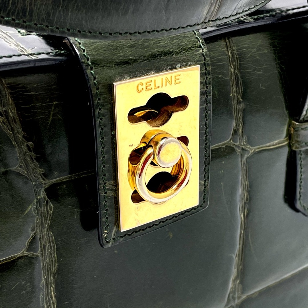 限定数のみ CELINE セリーヌ クロコ型押し ヴィンテージ ハンドバッグ