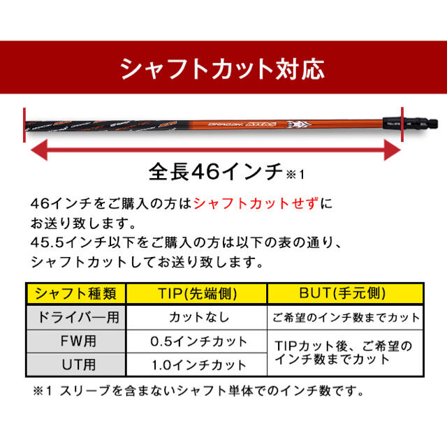 新品 半額以下の最安値！ドラコン日本一406Yの激飛びシャフト ドラコンアッタス