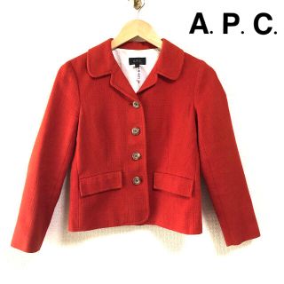 アーペーセー(A.P.C)の【クリーニング済】A.P.C.レッドコットンジャケット(テーラードジャケット)