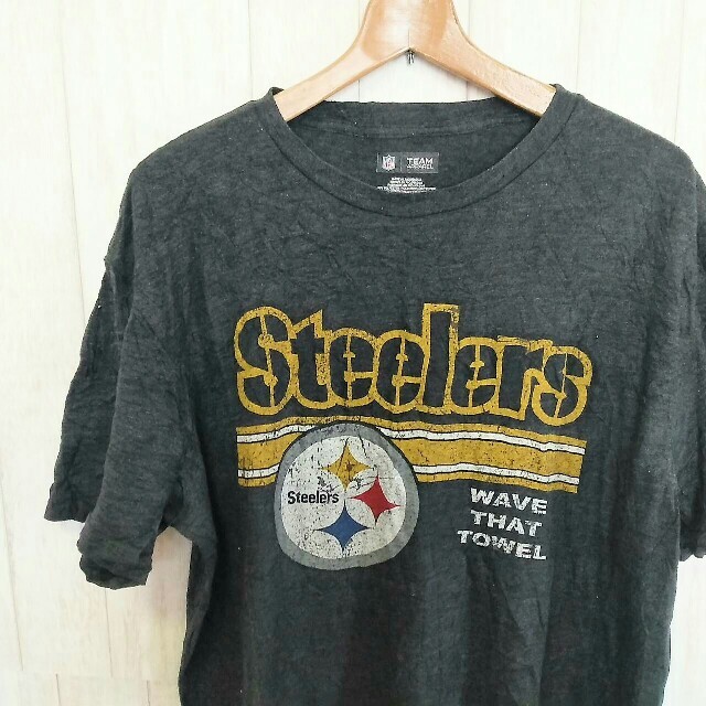 古着 NFL アメフト スティーラーズ  スポーツ系 Tシャツ XL グレー メンズのトップス(Tシャツ/カットソー(半袖/袖なし))の商品写真