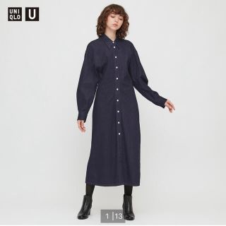 ユニクロ(UNIQLO)のデニムワンピース(ロングワンピース/マキシワンピース)