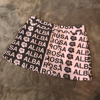 アルバローザ(ALBA ROSA)の正規　アルバローザ　ロゴロゴ　ミニスカート　ピンク　ブラウン(ミニスカート)