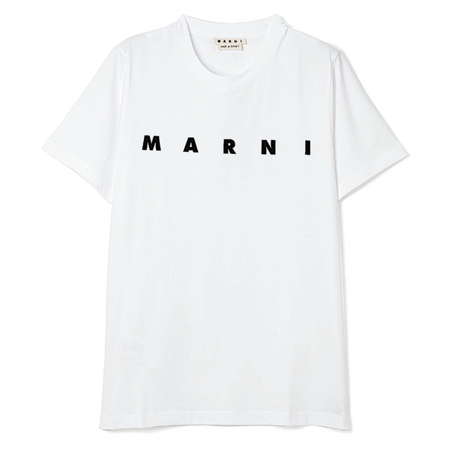 Marni(マルニ)のマルニ MARNI ロゴ Tシャツ ホワイト 46 新品 未使用 メンズのトップス(Tシャツ/カットソー(半袖/袖なし))の商品写真