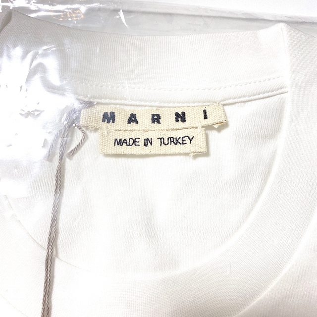 Marni(マルニ)のマルニ MARNI ロゴ Tシャツ ホワイト 46 新品 未使用 メンズのトップス(Tシャツ/カットソー(半袖/袖なし))の商品写真