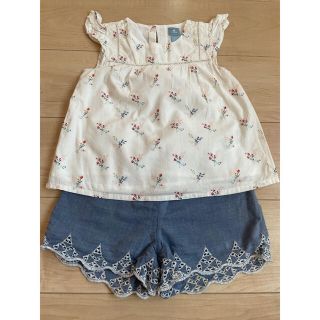 ベビーギャップ(babyGAP)のbabyGAP トップス ショートパンツ 100 2点セット(Tシャツ/カットソー)