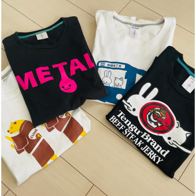 キューン　CUNEのTシャツ　4枚セット　Mサイズ　まとめ売り　キューン