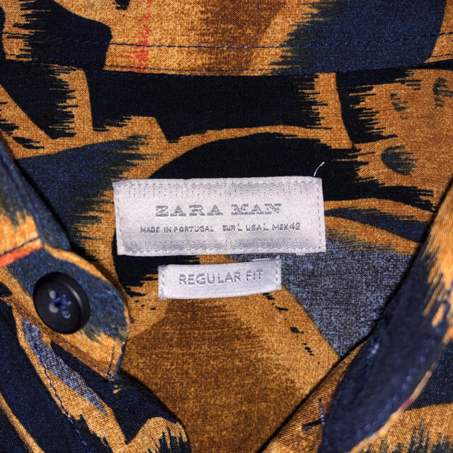 ZARA(ザラ)のZARA ザラ 柄シャツ 長袖 総柄 レーヨン メンズのトップス(シャツ)の商品写真