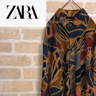 ザラ(ZARA)のZARA ザラ 柄シャツ 長袖 総柄 レーヨン(シャツ)