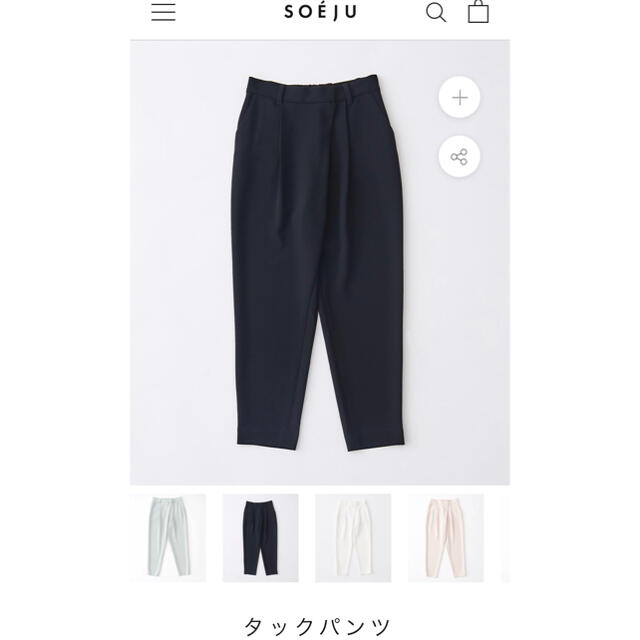 SOEJU  ソージュ　タックパンツ　ブラックM