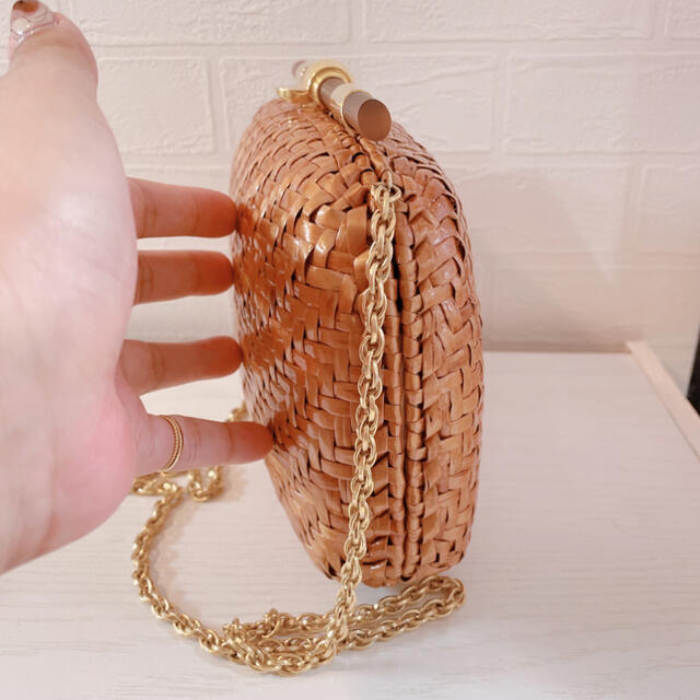 【RODO】ITALY製 ブラウンラタンバッグ ヴィンテージ 美品