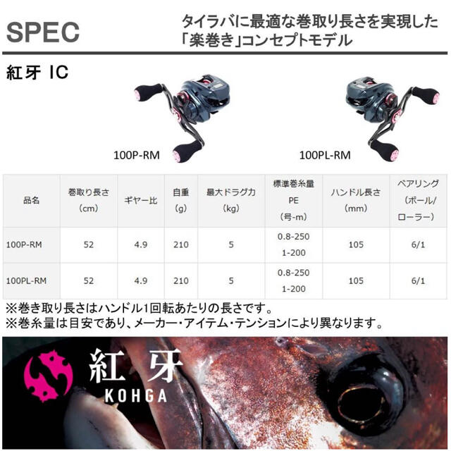 ダイワ(DAIWA) カウンター付リール(タイラバ) 18 紅牙 IC 100P スポーツ/アウトドアのフィッシング(リール)の商品写真