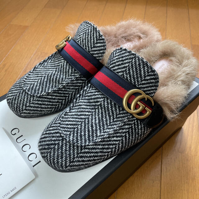 専用 GUCCI ファーローファー スリッポン 24cm 100%正規品 3960円引き