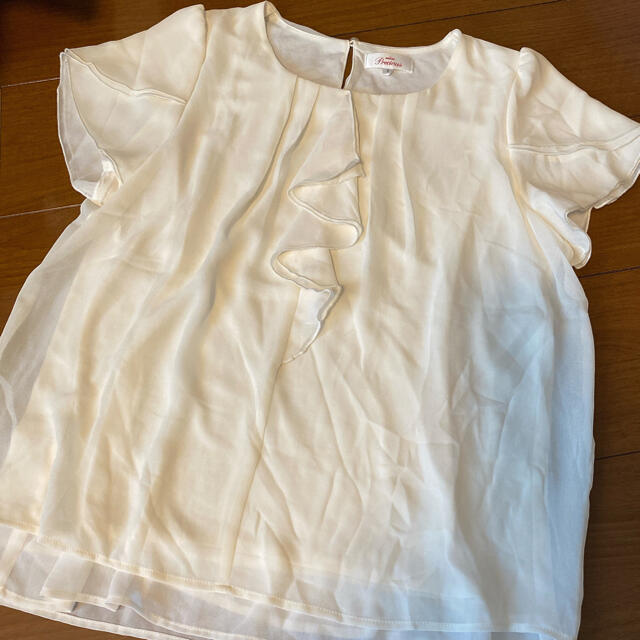 青山(アオヤマ)のnline ブラウス　ホワイト レディースのトップス(シャツ/ブラウス(半袖/袖なし))の商品写真