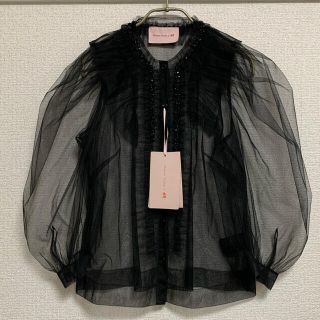 エイチアンドエム(H&M)の【新品未使用】simone rocha パフスリーブチュールブラウス(シャツ/ブラウス(長袖/七分))