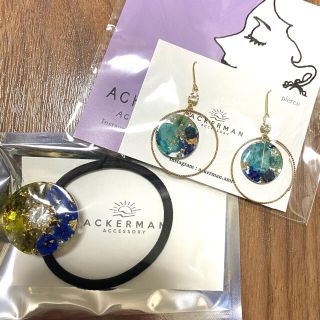 AKERMAN♡ピアス&ヘアゴムセット！(ピアス)