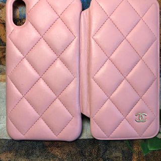 【正規品☆新作】美品‼️CHANELシャネル／iPhoneX/XSケース／ピンク