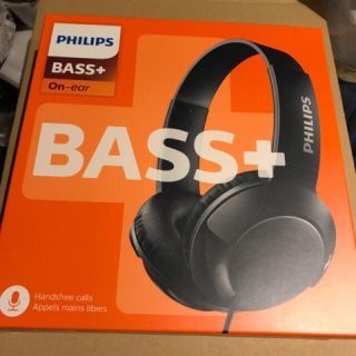 フィリップス(PHILIPS)のPHILIPSフィリップスBass+ SHL3075BKヘッドホン マイク付(ヘッドフォン/イヤフォン)