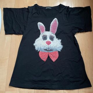 ヒステリックグラマー(HYSTERIC GLAMOUR)のヒステリックグラマー　ウサギTシャツ　ブラック　hysteric(Tシャツ(半袖/袖なし))