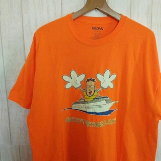 ギルタン(GILDAN)の古着 ギルダン イベント系 ビッグシルエット Tシャツ XL オレンジ(Tシャツ/カットソー(半袖/袖なし))