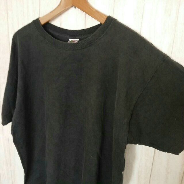 古着 フルーツオブザルーム 企業系 ビッグシルエット Tシャツ XL 黒ブラック メンズのトップス(Tシャツ/カットソー(半袖/袖なし))の商品写真