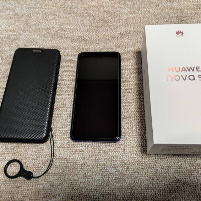 GPS機能ワンセグチューナー使用期間１ヶ月！HUAWEI NOVA 5T クラッシュブルー 超美品！