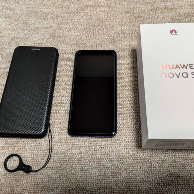 HUAWEI(ファーウェイ)の使用期間１ヶ月！HUAWEI NOVA 5T クラッシュブルー 超美品！ スマホ/家電/カメラのスマートフォン/携帯電話(スマートフォン本体)の商品写真