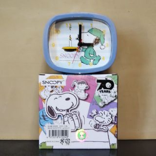 スヌーピー(SNOOPY)の⭐️【送料無料】スヌーピー／アラーム クロック（ブルー）新品未使用⭐️(置時計)