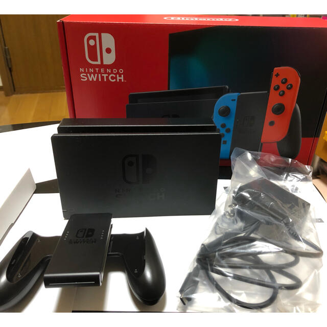 Nintendo Switch(ニンテンドースイッチ)のニンテンドースイッチ　ネオン　Bluetoothコントローラー付き エンタメ/ホビーのゲームソフト/ゲーム機本体(家庭用ゲーム機本体)の商品写真