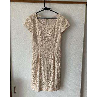 プロポーションボディドレッシング(PROPORTION BODY DRESSING)のPROPORTION 刺繍レースワンピース ピンクベージュ(ひざ丈ワンピース)