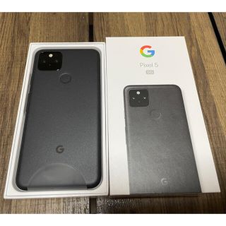 グーグルピクセル(Google Pixel)の新品未使用 Google Pixel5 ブラック au SIMロック解除済み(スマートフォン本体)