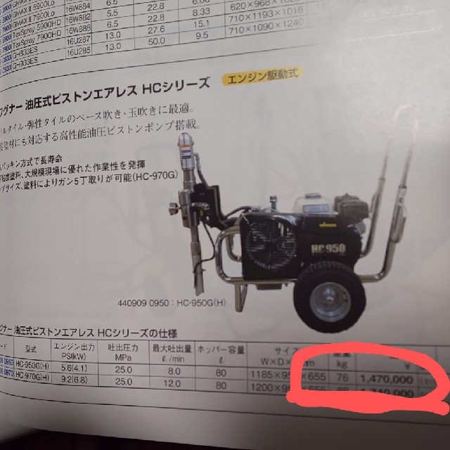 格安日本製 ワグナー 油圧式ビストンエアレスHC シリーズ940 塗装 の通販 by seriru's shop｜ラクマ セール100%新品