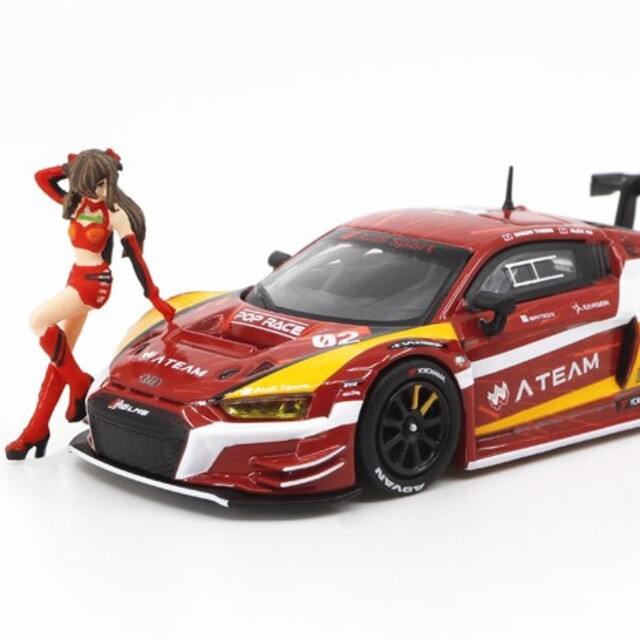 【新品未開封】ポップレース 1/64 Audi R8 エヴァ アスカ･ラングレー