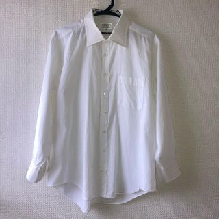 ランバンコレクション(LANVIN COLLECTION)のランバン　ＬＡＮＶＩＮ　ビジネスシャツ　ホワイト　サイズＭ(シャツ)