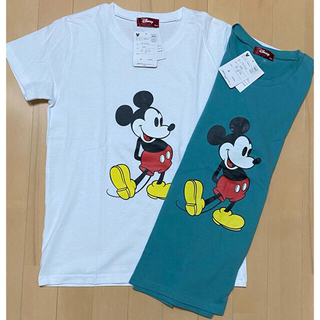 ディズニー(Disney)の新品タグ付き難あり レディース ミッキーマウス 半袖Tシャツ 2点セット(Tシャツ(半袖/袖なし))