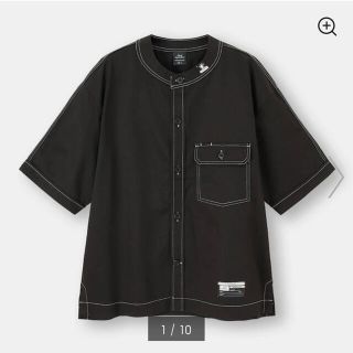 ミハラヤスヒロ(MIHARAYASUHIRO)のミハラヤスヒロ gu ベースボールシャツ XL ブラック 黒 black(Tシャツ/カットソー(半袖/袖なし))